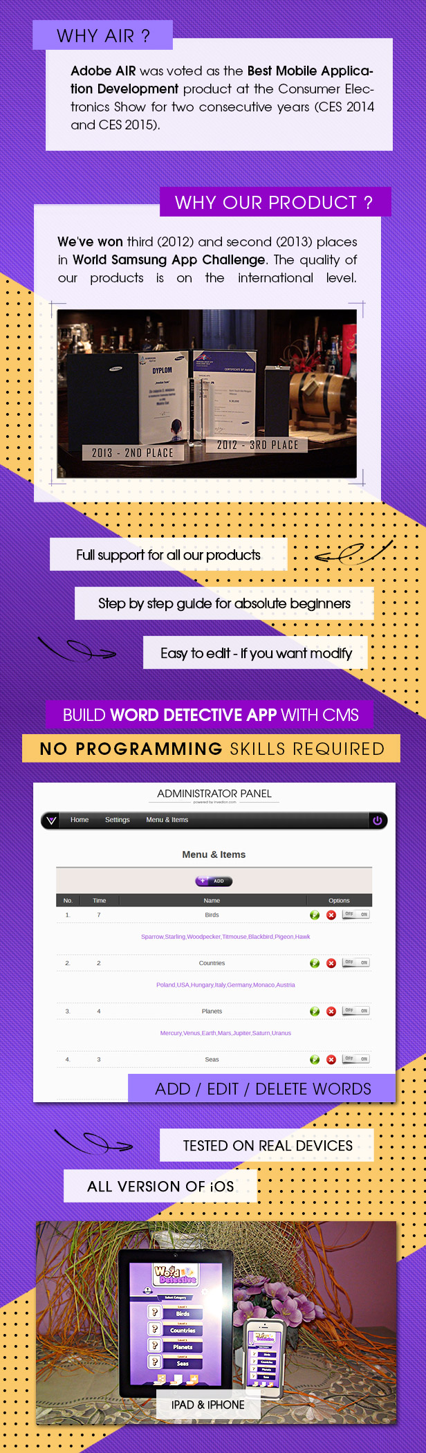 Word Search Detective App With CMS & Ads - iOS - 2